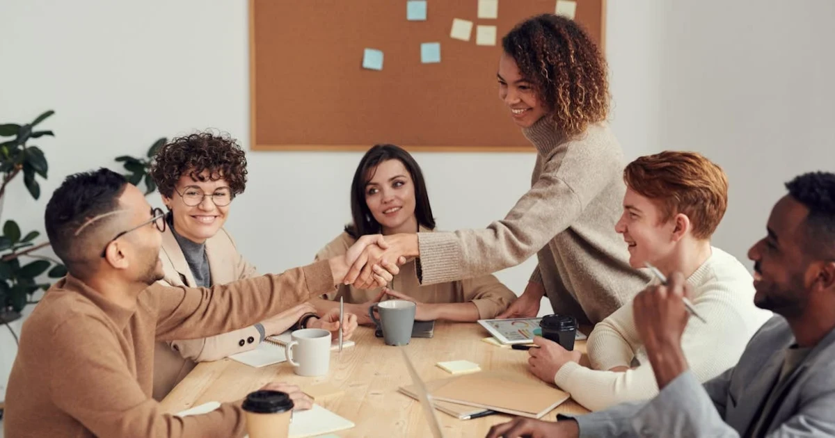 Colleagues Shaking each other's Hands